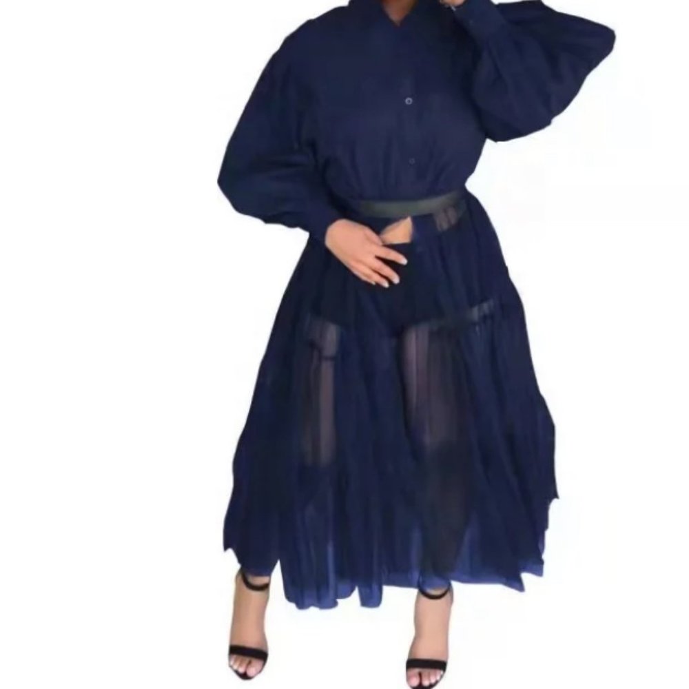 CURVE CLIQUE "Bougie Bomb” Blouse - Blue